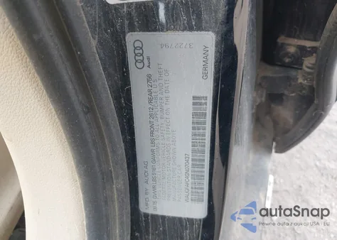 2016 Audi A6 2.0T Premium Plus z USA, uszkodzony, nr VIN WAUGFAFC4GN070437